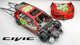 Civic EG FWD Drag Beast K24 engine with Sprunk GTAV livery Hot Wheels Custom