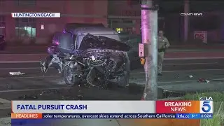 Suspect killed in Huntington Beach pursuit crash
