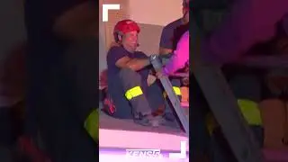 Two children trapped after car crashes into house #shorts