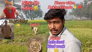Patato 🥔 Ka Fasal Hard Work.  Nitya Naraj Hogi 😂 First Bar Dadi Ji Ke samne vlog 😅
