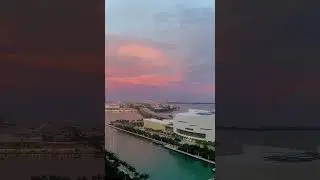 BISCAYNE BAY CONDO VIEW | PINK SKY POV