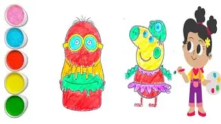 Beautiful Minions Sun Drawing,Painting and Coloring for Toddlers-Easy to cute draw A kids #elephant 