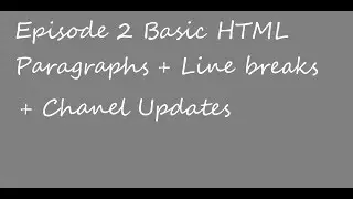 Episode 2 HTML