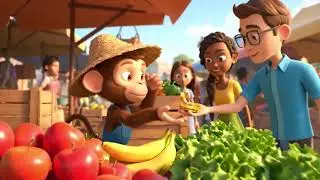 funny monkey drives a self-made tractor monkey funny video, baby monkey animal, tractor videos