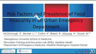 Risk Factors and Prevalence of Food Insecurity in an Urban Emergency Department