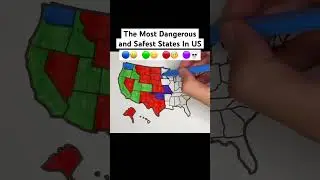 The Most Dangerous And Safest States In US 🇺🇸 #usa #unitedstates #map #geography #states