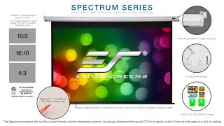 Elite Screens Spectrum Electric Motorized Projector Screen with Multi Aspect Ratio Function