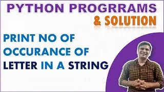 Python Program to count and print no of occurrence of an alphabet in string | Python Example Program