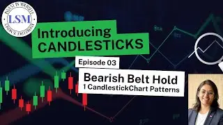 Episode 3, Bearish Belt Hold Candlestick Pattern- End of uptrend & potential start of downtrend.