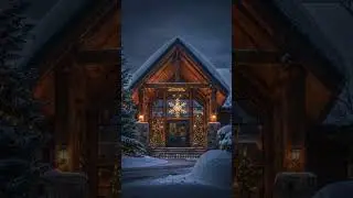 Log house by Lake Geneva, with Christmas cheer