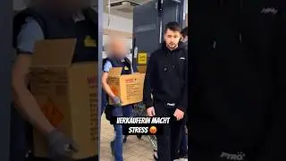 LIDL Verk&auml;uferin bei der EINKAUFSTOUR..