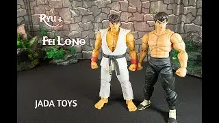 Jada Toys Ultra Street Fighter 2 Ryu & Fei Long action figure review