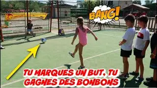 ON OFFRE DES BONBONS POUR DES BUTS !!! CHALLENGE AU CAMPING