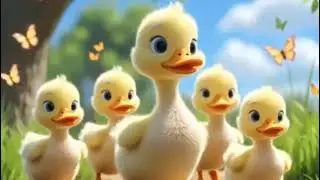 Five Ducks /CoComelon furry friends /animals For  kids #nursing #poemforkids#rhymes #cartoon #kitten