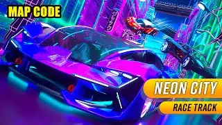 Night City Cyberpunk Vibes Neon Lights - Fortnite Rocket Racing Map