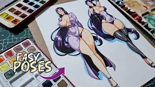 Как создавать позы для аниме-персонажей / Пошаговая инструкция (Minamoto-no-Raikou)