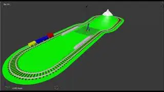Railway Crossing Using Blender