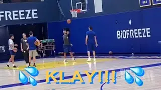[HD] MORE KLAY 💦 shooting around solo and with D&rsquo;Angelo Russell & Jordan Poole at Warriors practice