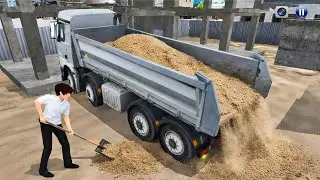 JCB Sand Loading Near Beach 🚜 | Truck Driving Challenge | 3D Driving Class 2 Gameplay