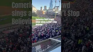 Comerica Park crowd sings along to their favorite part of  &ldquo;Don&rsquo;t Stop Believin&rsquo;&rdquo; in Detroit