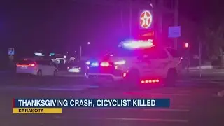 Bicyclist killed in Thanksgiving crash