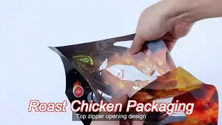 custom printed size microwave used roast chicken packaging bag plastic chicken bag with zipper