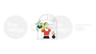 Smiling caucasian woman waving hand from window line 2D character animation