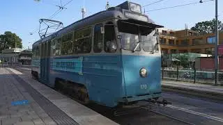 Sweden, Stockholm, heritage tram ride from Gr&ouml;na Lund to Nybroplan