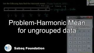 Problem-Harmonic Mean for ungrouped data, Math Lecture | Sabaq.pk
