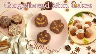 Halloween Chai Spice Gingerbread Mini Cakes - acorns pumpkin, snowflake - Thanksgiving, Christmas