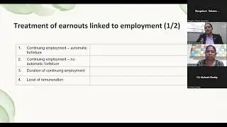 Valuation of Contingent Consideration ( Earn Outs )by Ms. Bharathi Bojamma 9-12-2023 video1051931221