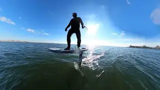 Foil Drive Fusion surfing at Plumb Beach - Brooklyn, New York