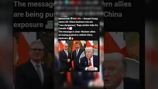 BREAKING 🇬🇧 &mdash; Donald Trump warns UK&ndash;China business ties are &ldquo;very dangerous,&rdquo; flags similar risk.