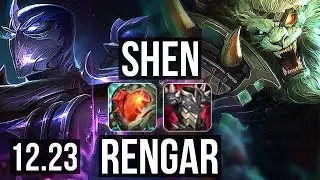 SHEN vs RENGAR (TOP) | 1.3M mastery, 3/4/23, 300+ games | KR Diamond | 12.23