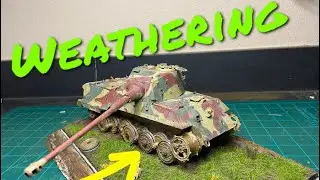Weathering and chipping a tiger tank ! #modelkit #ww2 #tank #modeltank ￼