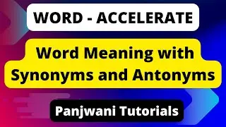 Accelerate | Word Meaning with Synonyms and Antonyms: Expand Your English Vocabulary