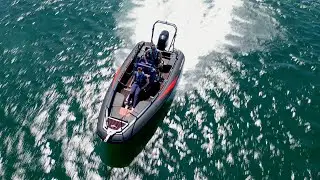Aquaspirit 585 RIB in Action: Exhilarating Aerial Footage by Bear in the Air.