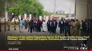 Martha Karua, Fred Matiang&rsquo;i, Justin Muturi and Eugene Wamalwa arrive at Nyayo Stadium