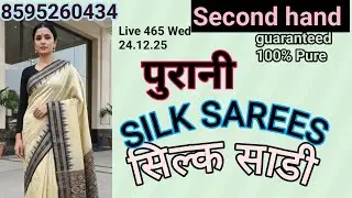 pure silk handloom used sarees/preloved/pure silk handloom sarees is live 465