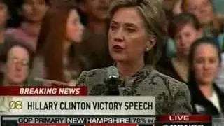 Hillary Clinton New Hampshire Primary Victory Speech