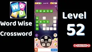 Word Wise Crossword Level 52 Answers 🧠🧩 | Relaxing Crossword Puzzle | SolutionGuruji