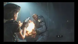 Jill in all black S.T.A.R.S. outfit fights CLASSIC Nemesis - Resident Evil 3 Remake MOD(1440p60fps)