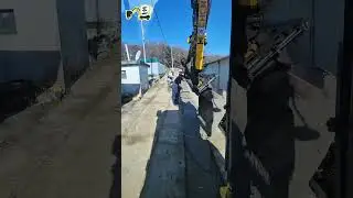 한겨울 공구리 타설!! 과연 굳을까? #엥콘 #틸트로테이터 #굴착기 #engcon #tiltrotator #excavator