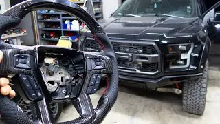 Raptor gets Insane Carbon fiber LED STEERING WHEEL