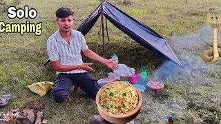 Solo Camping In Forest 🏕️ || rain camping in forest || jungle camping @nicky_0002 