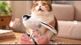 Grandma Sanhua conjured up something with magic?銀喉長尾山雀 #mewmew #animalshorts #cute #funny #baby