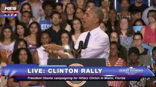 FNN: President Obama Campaigns For Hillary Clinton - Miami, Florida - 11/3/16
