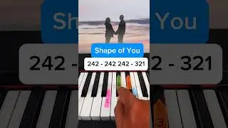 Play 'Shape of You' on Piano in 5 Seconds! #shorts #pianototurial #piano
