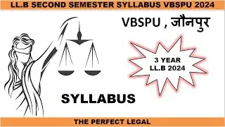 LLB Second Semester Syllabus VBSPU 2024 2nd Semester