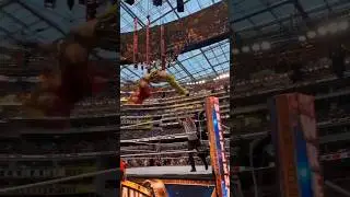 IO SKY with a perfect moonsault 😲 #WrestleMania